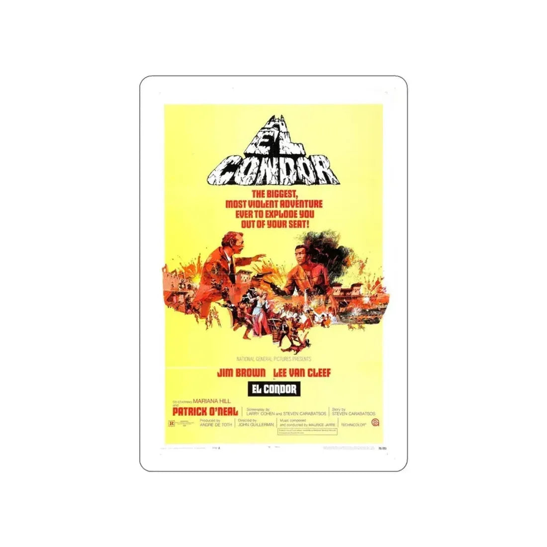 EL CONDOR (2) 1970 Movie Poster STICKER Vinyl Die-Cut Decal 3 Inch - The Sticker Space