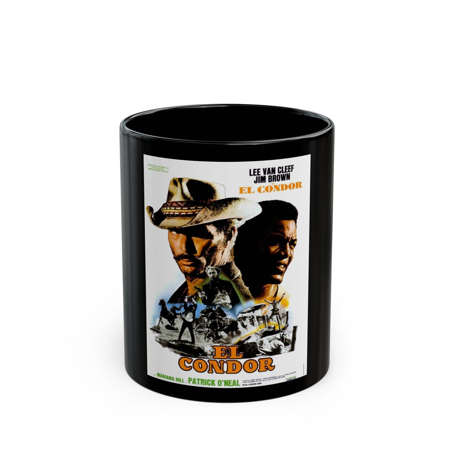 EL CONDOR (FRENCH) 1970 Movie Poster - Black Coffee Mug-11oz-The Sticker Space