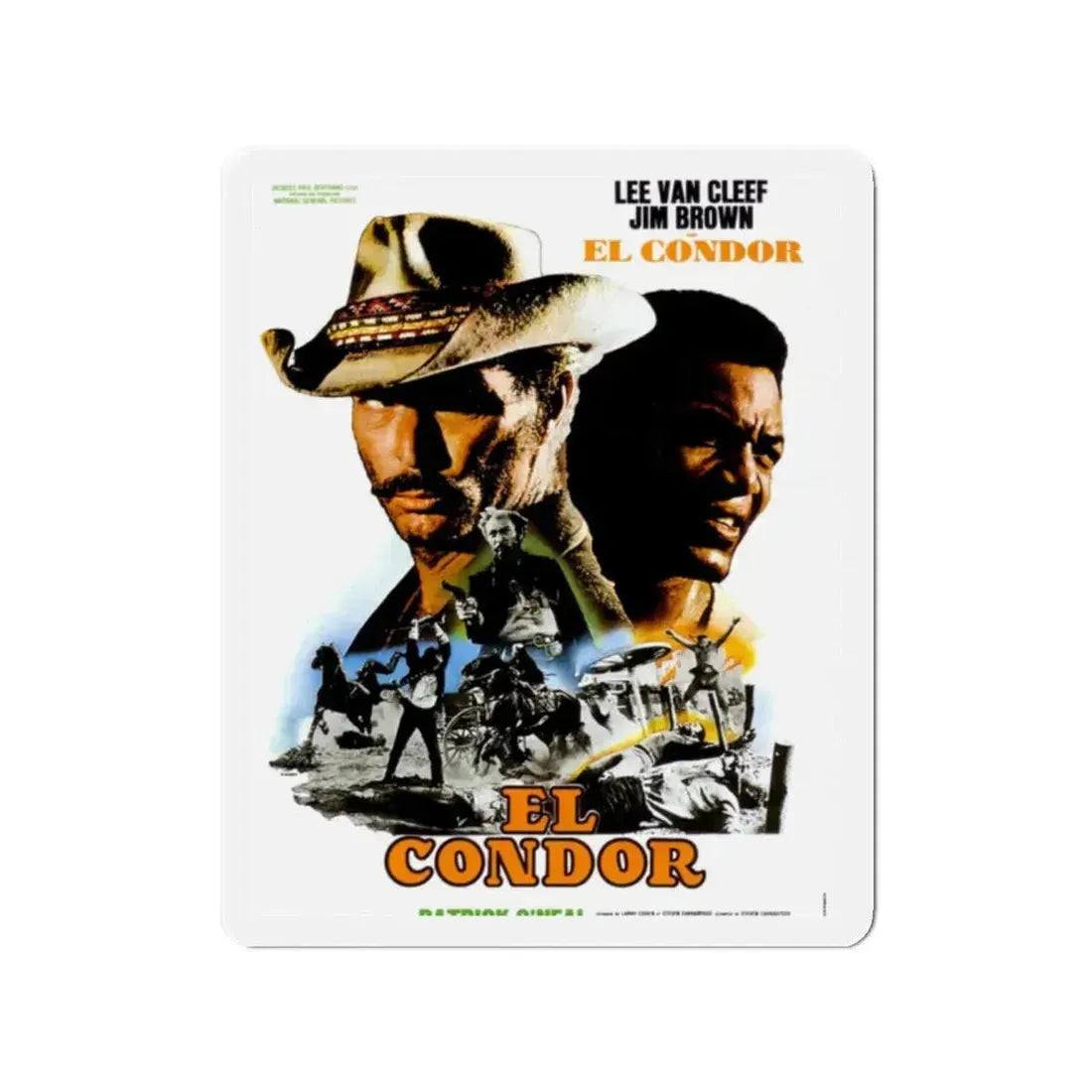 EL CONDOR (FRENCH) 1970 Movie Poster - Refrigerator Magnet 2 Inch - The Sticker Space