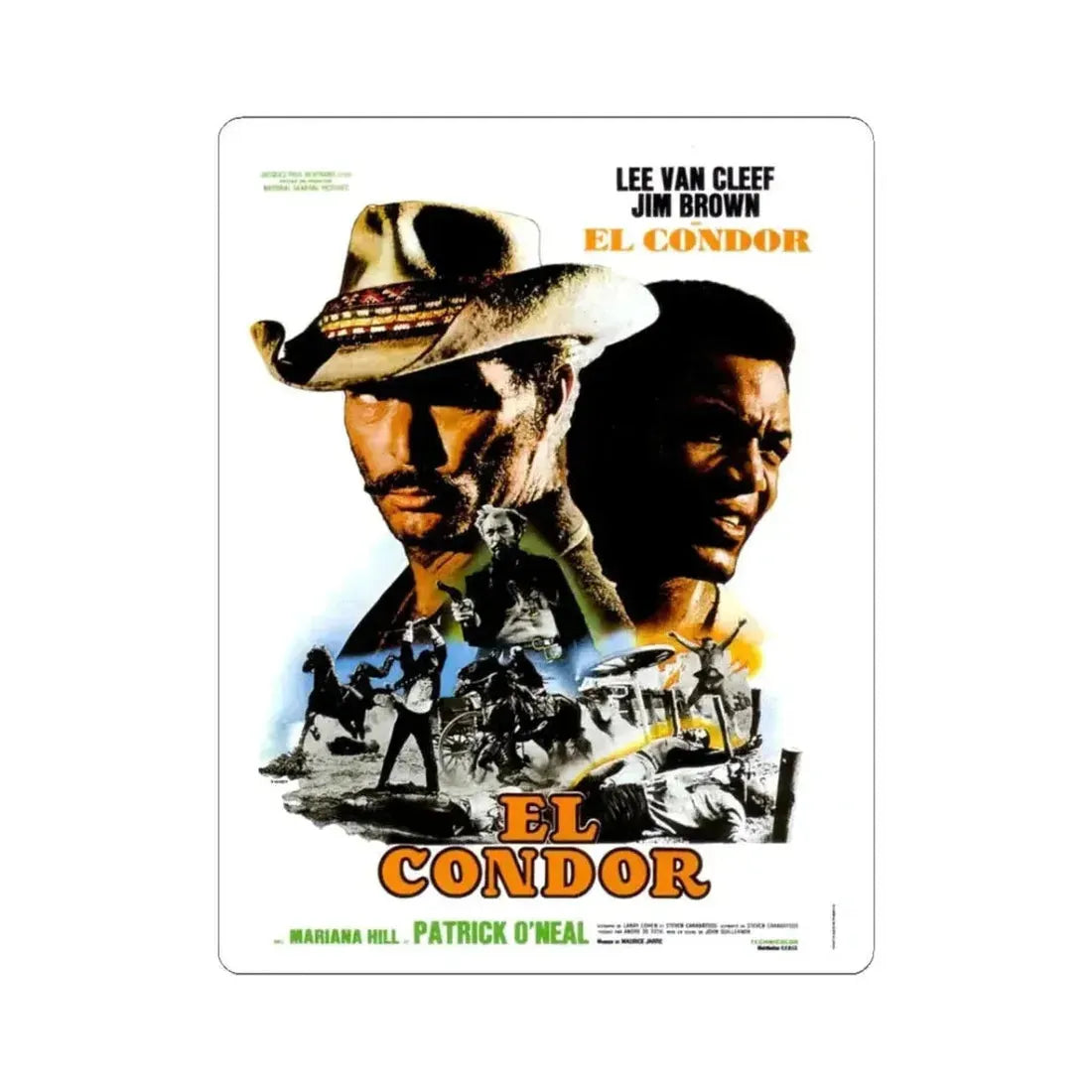 EL CONDOR (FRENCH) 1970 Movie Poster - STICKER Vinyl Kiss-Cut Decal 3 Inch White - The Sticker Space