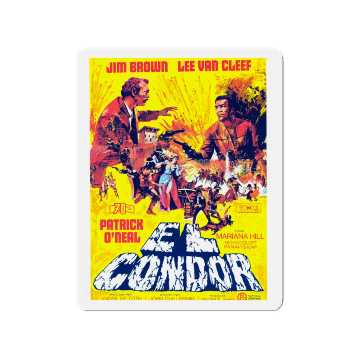 EL CONDOR (SPANISH) 1970 Movie Poster - Die-Cut Magnet-2" x 2"-The Sticker Space