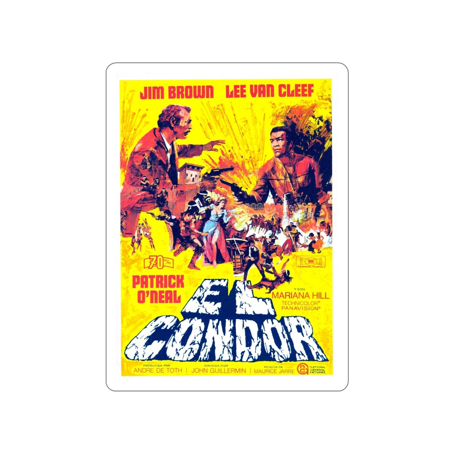 EL CONDOR (SPANISH) 1970 Movie Poster STICKER Vinyl Die-Cut Decal-5 Inch-The Sticker Space