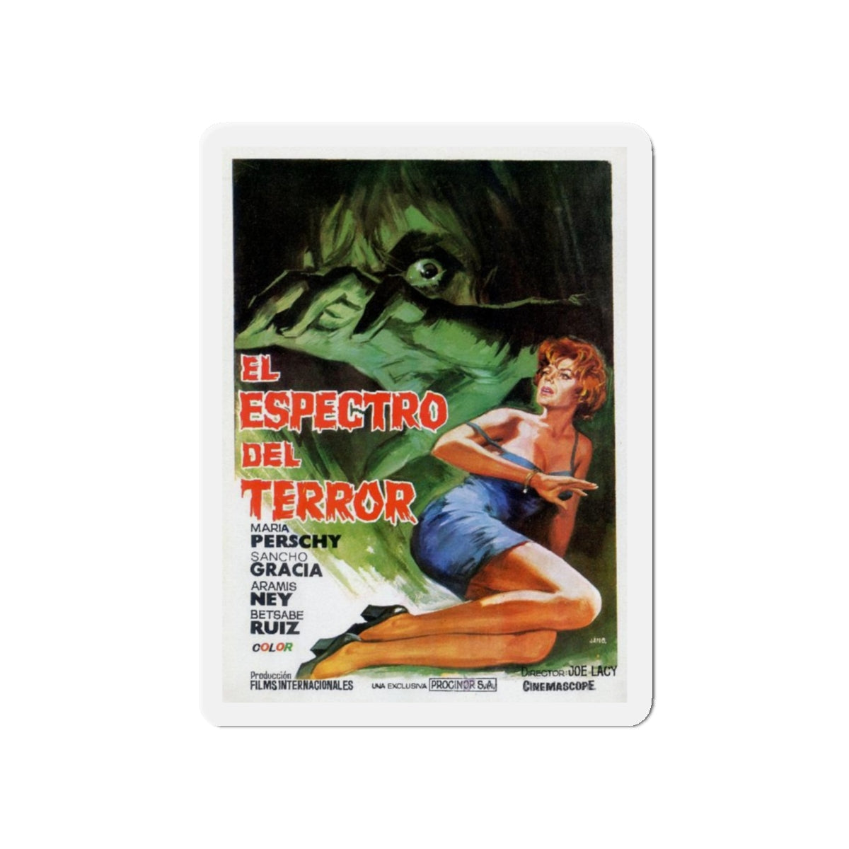 EL ESPECTRO DEL TERROR 1973 Movie Poster - Die-Cut Magnet-5" x 5"-The Sticker Space