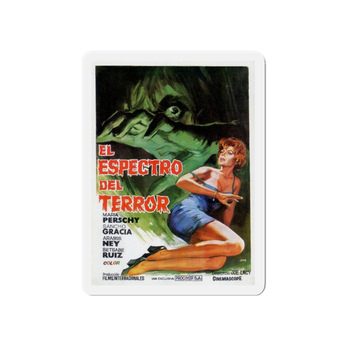 EL ESPECTRO DEL TERROR 1973 Movie Poster - Die-Cut Magnet-6 × 6"-The Sticker Space