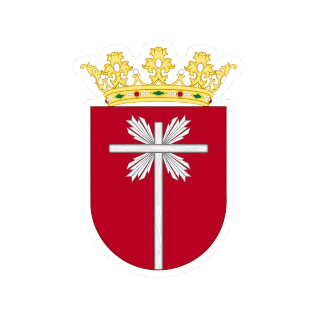 EL seibo old shield (Costa Rica) (Coat of Arms) STICKER Vinyl Kiss-Cut Decal 2 Inch White - The Sticker Space