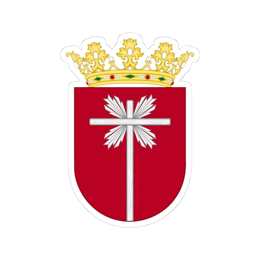 EL seibo old shield (Costa Rica) (Coat of Arms) STICKER Vinyl Kiss-Cut Decal 4 Inch White - The Sticker Space