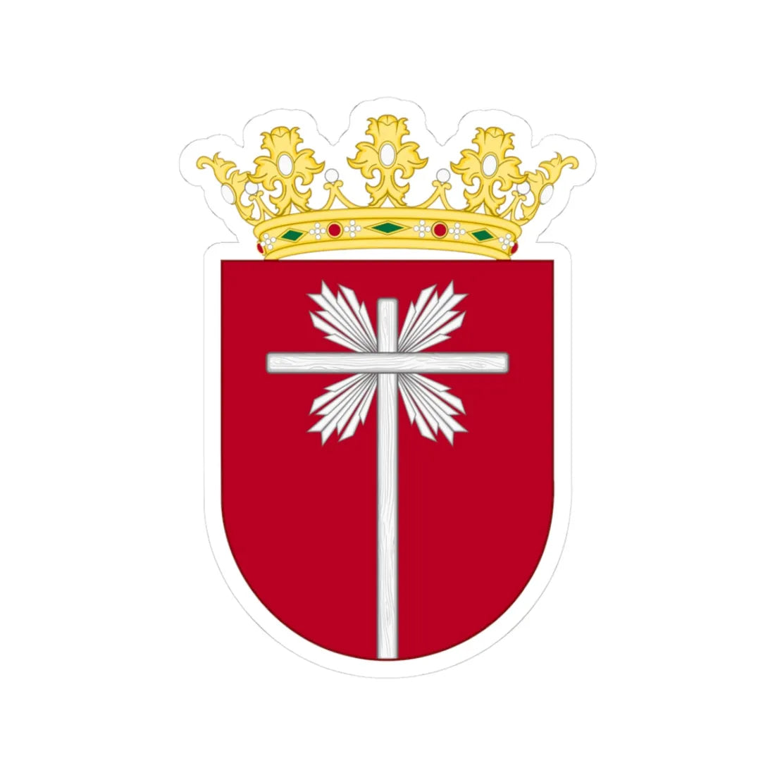 EL seibo old shield (Dominica) (Coat of Arms) STICKER Vinyl Kiss-Cut Decal 3 Inch White - The Sticker Space