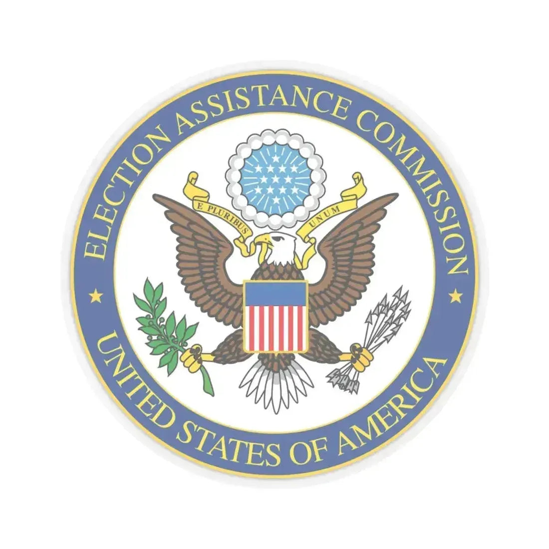 Election Assistance Commission - STICKER Vinyl Kiss-Cut Decal 4 Inch Transparent - The Sticker Space