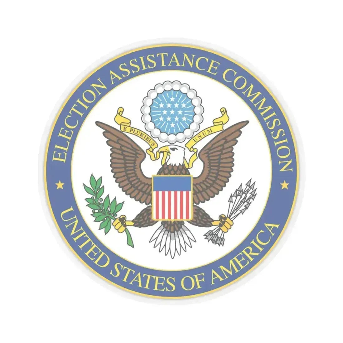 Election Assistance Commission - STICKER Vinyl Kiss-Cut Decal 6 Inch Transparent - The Sticker Space