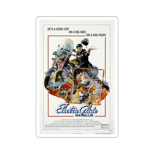 Electra Glide in Blue 1973 Movie Poster STICKER Vinyl Die-Cut Decal 6 Inch - The Sticker Space