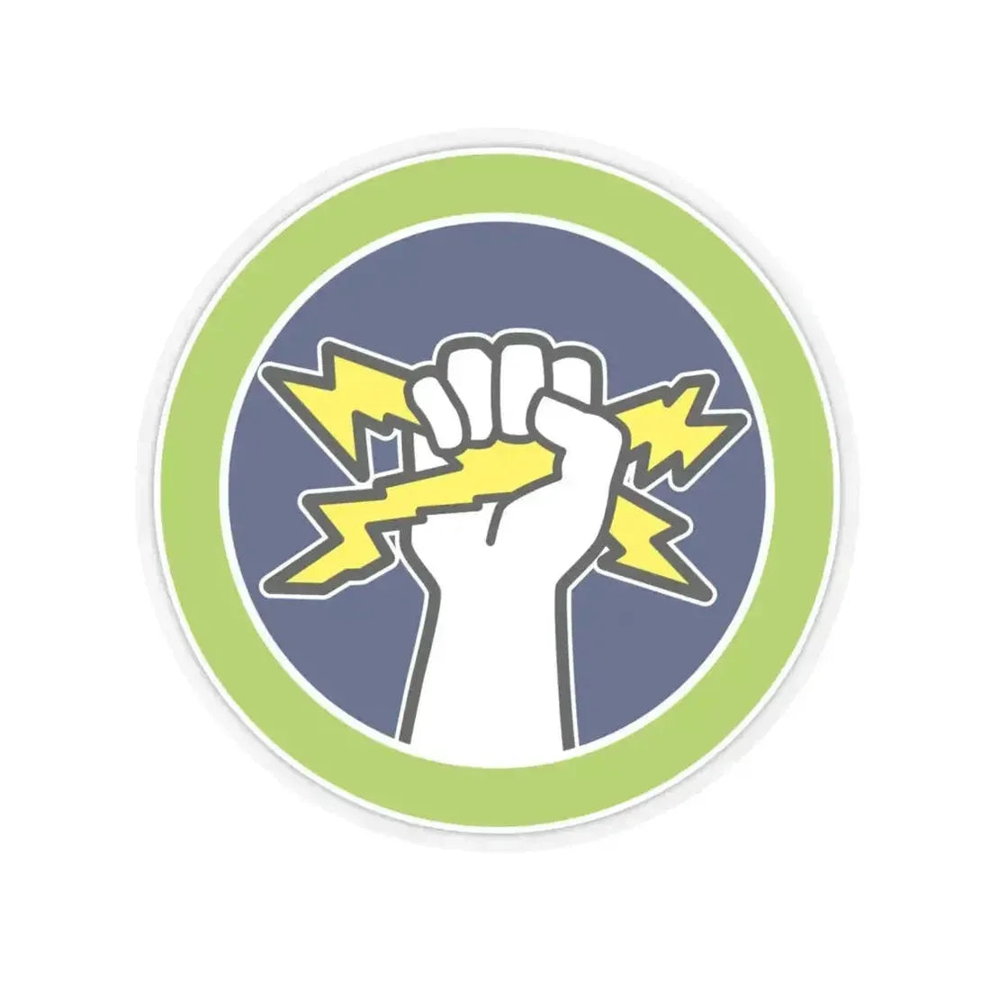 Electricity (Boy Scout Merit Badge) STICKER Vinyl Kiss-Cut Decal 6 Inch Transparent - The Sticker Space