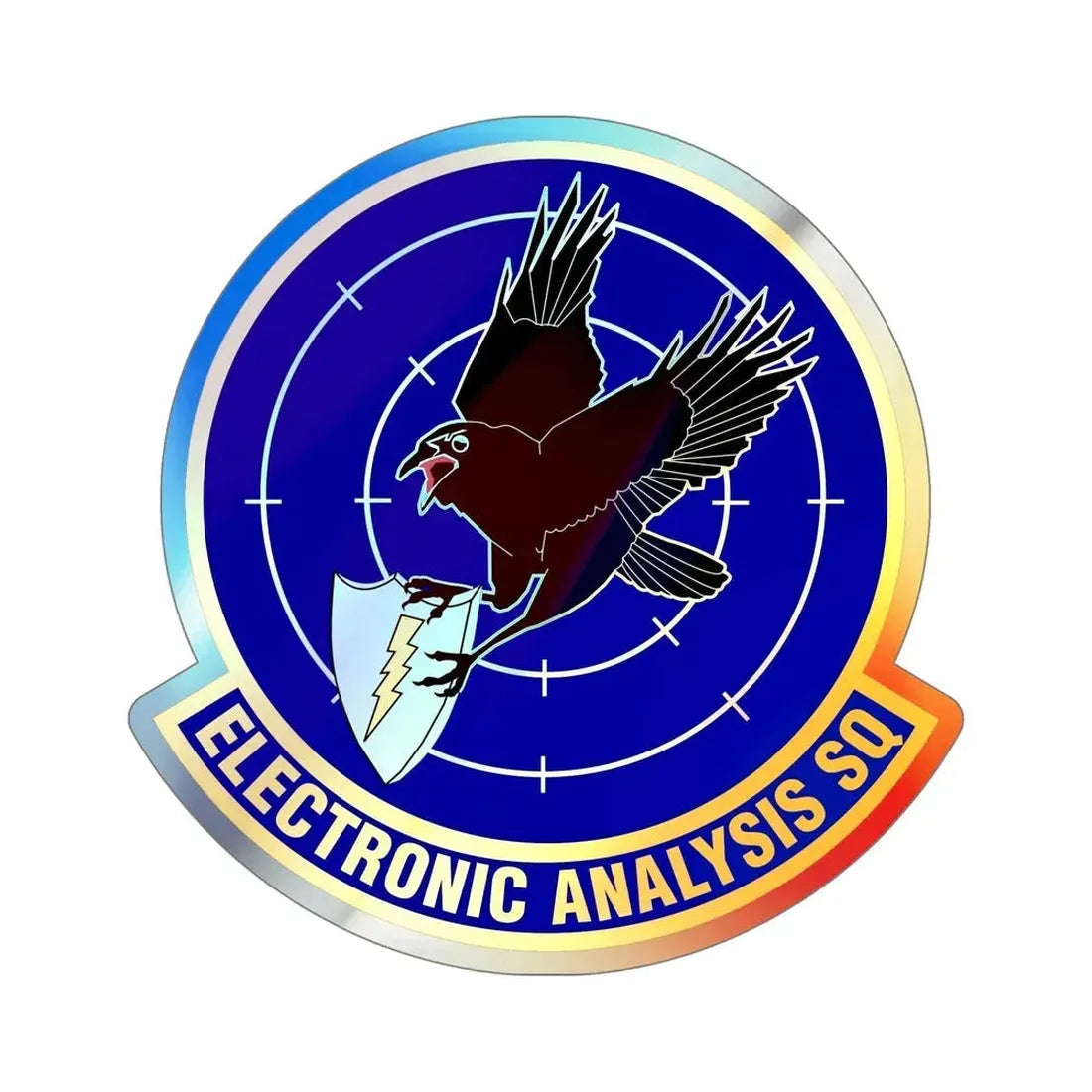 Electronic Analysis Squadron (U.S. Air Force) Holographic STICKER Die-Cut Vinyl Decal 6 Inch Holographic - The Sticker Space