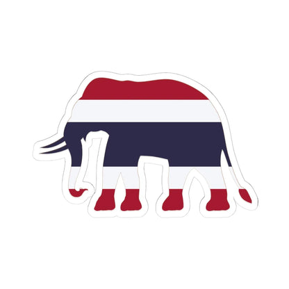 Elephant Flag of Thailand (Thailand) STICKER Vinyl Kiss-Cut Decal 6 Inch White - The Sticker Space
