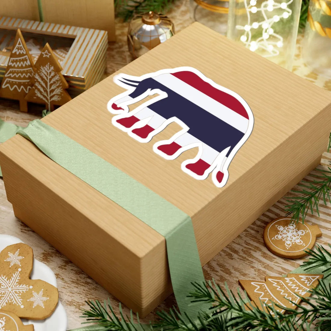 Elephant Flag of Thailand (Thailand) STICKER Vinyl Kiss-Cut Decal - The Sticker Space