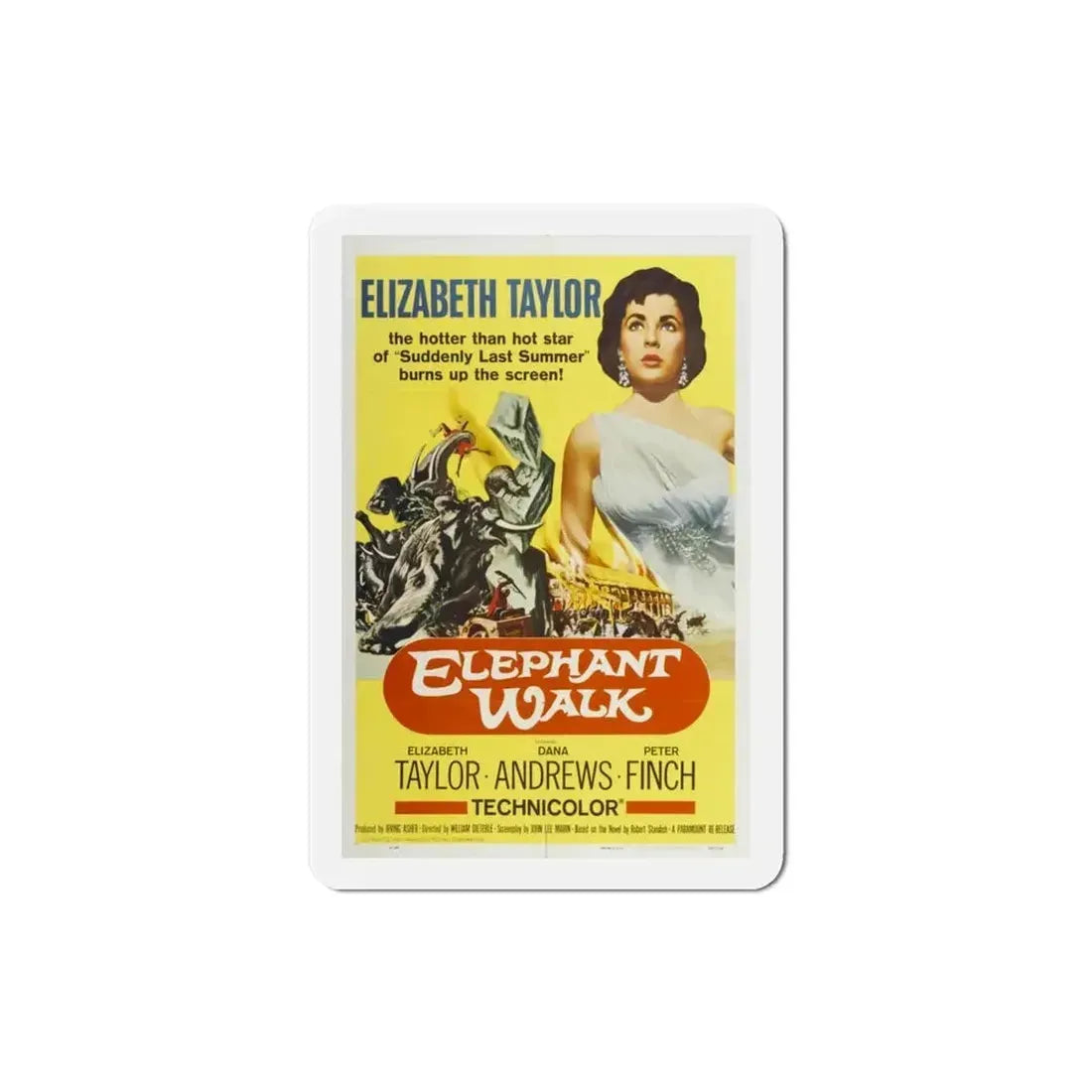 Elephant Walk 1954 Movie Poster Refrigerator Magnet - The Sticker Space