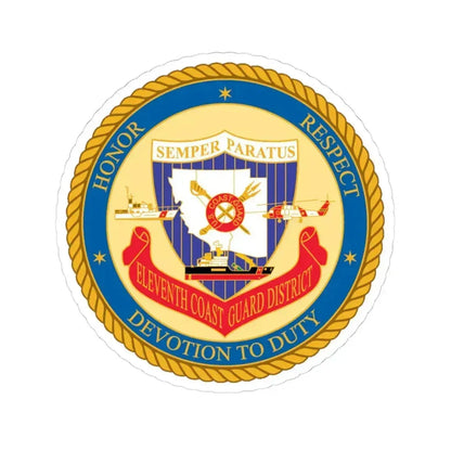 ELEVENTH COAST GUARD DISTRICT (U.S. Coast Guard) STICKER Vinyl Kiss-Cut Decal - The Sticker Space