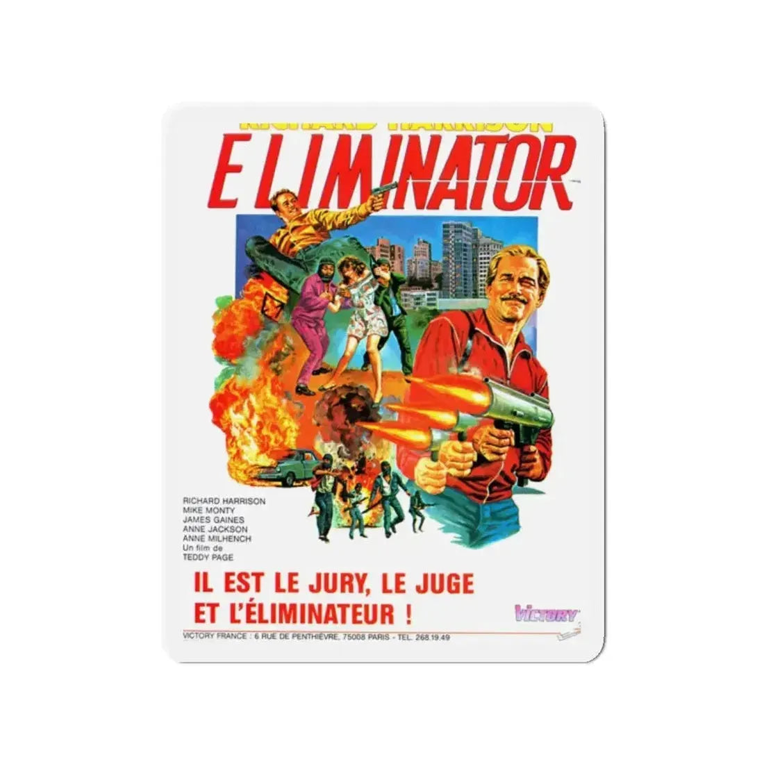 ELIMINATOR (BLOOD DEBTS) 1985 Movie Poster - Refrigerator Magnet - The Sticker Space