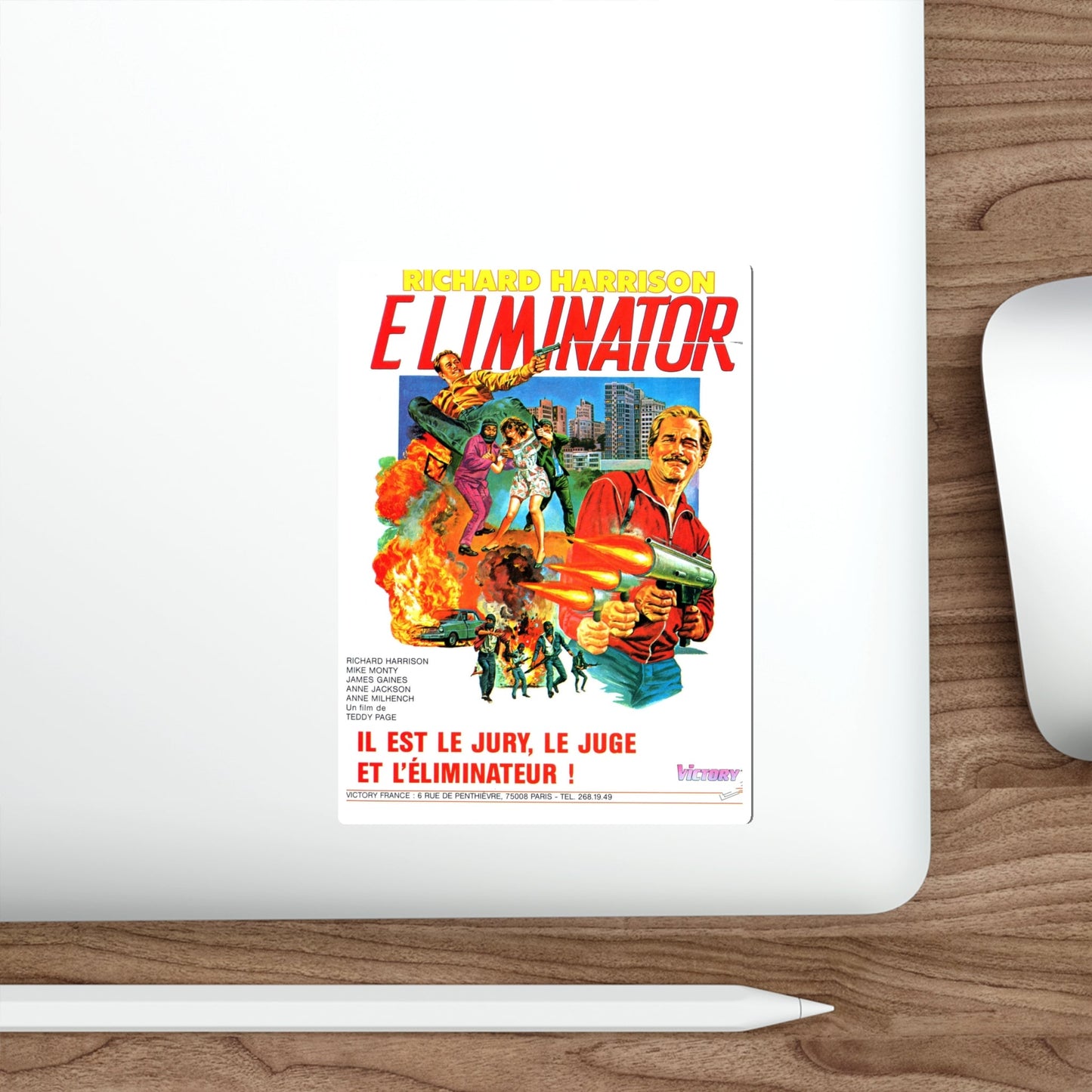 ELIMINATOR (BLOOD DEBTS) 1985 Movie Poster STICKER Vinyl Die-Cut Decal-The Sticker Space