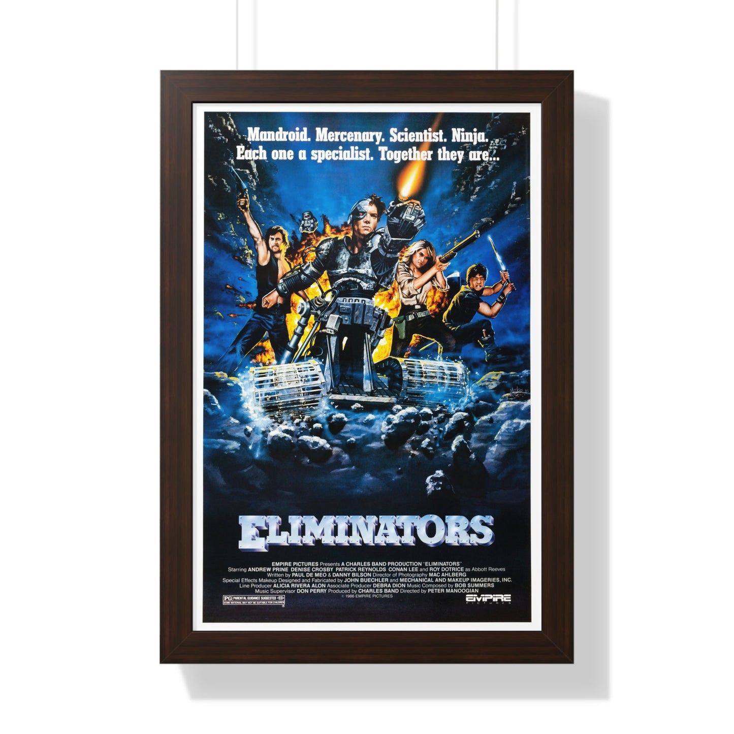 ELIMINATORS 1986 - Framed Movie Poster-16″ x 24″-The Sticker Space