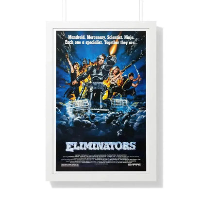 ELIMINATORS 1986 - Framed Movie Poster 20" x 30" White - The Sticker Space