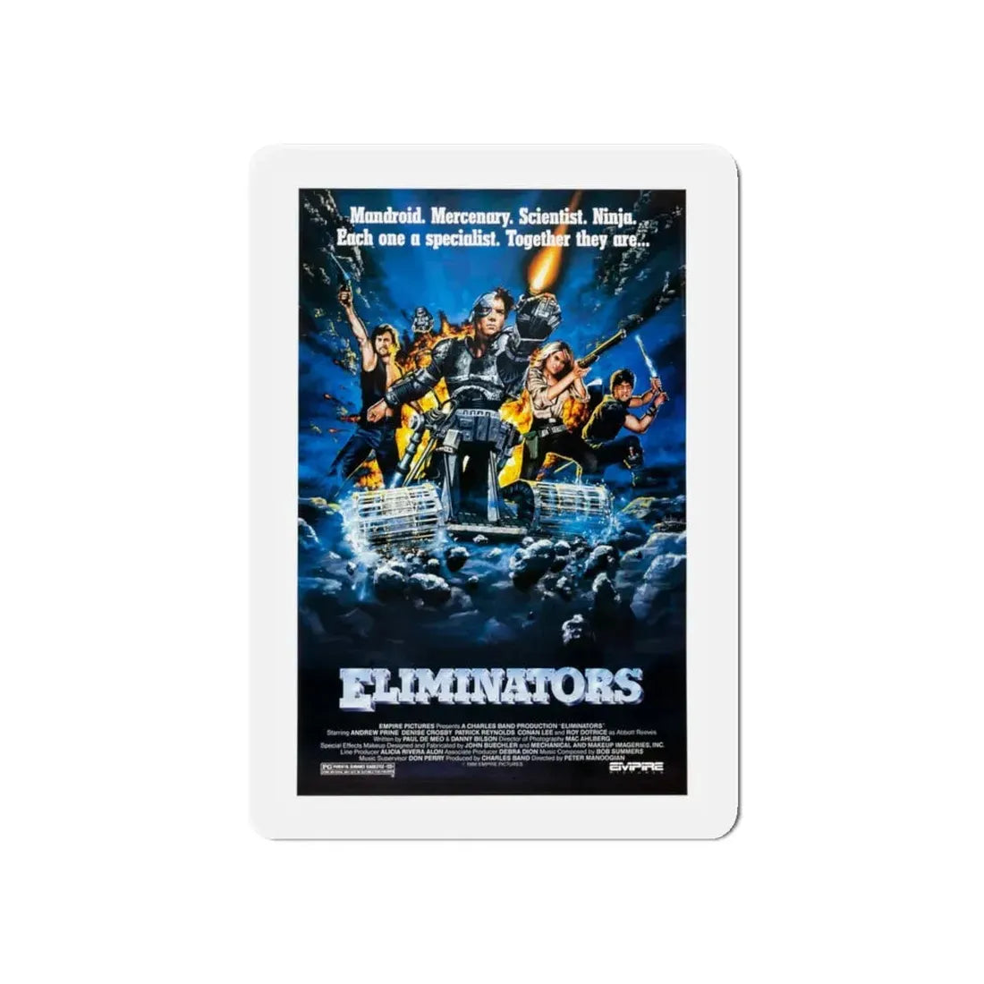 ELIMINATORS 1986 Movie Poster - Refrigerator Magnet 6 Inch - The Sticker Space