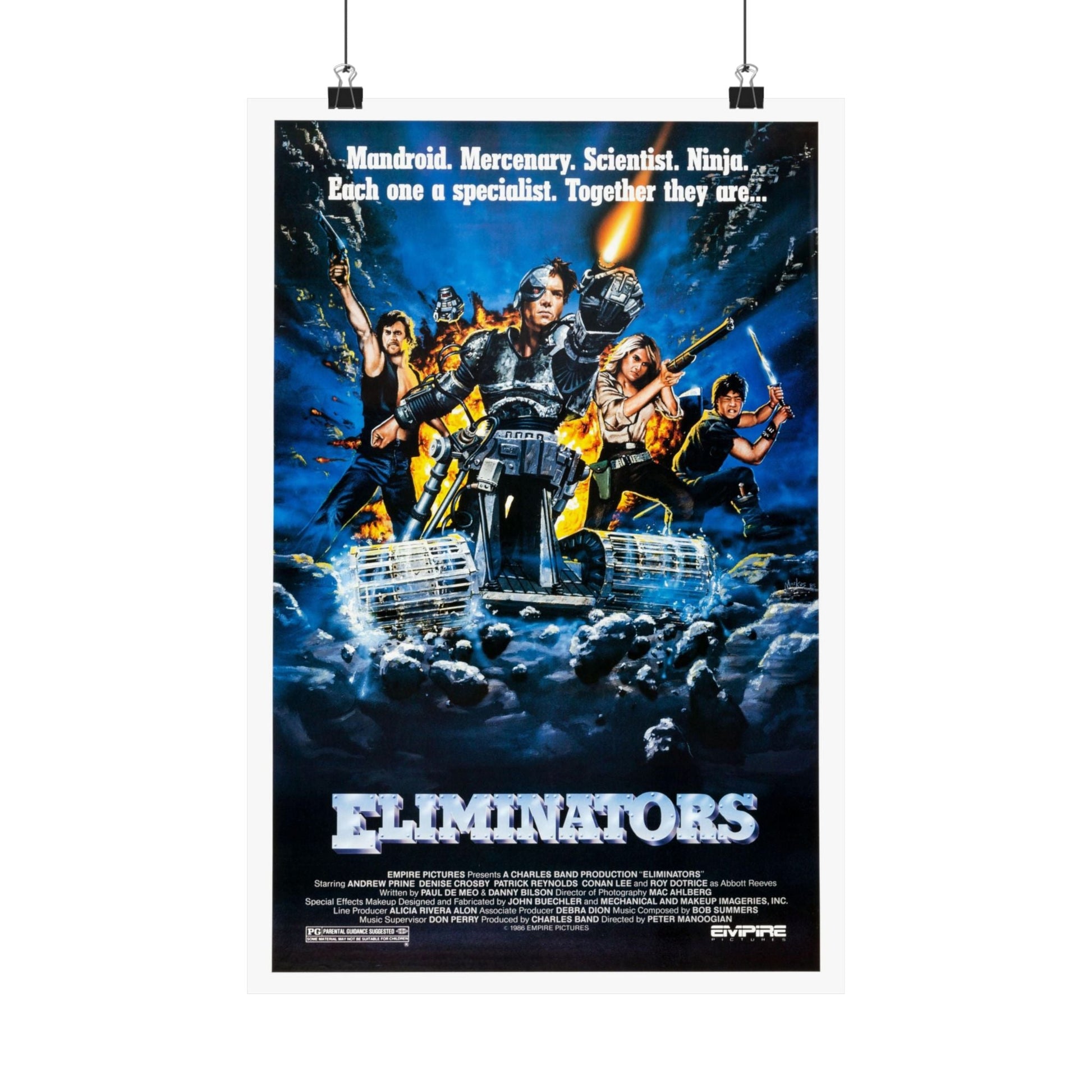 ELIMINATORS 1986 - Paper Movie Poster-12″ x 18″-The Sticker Space