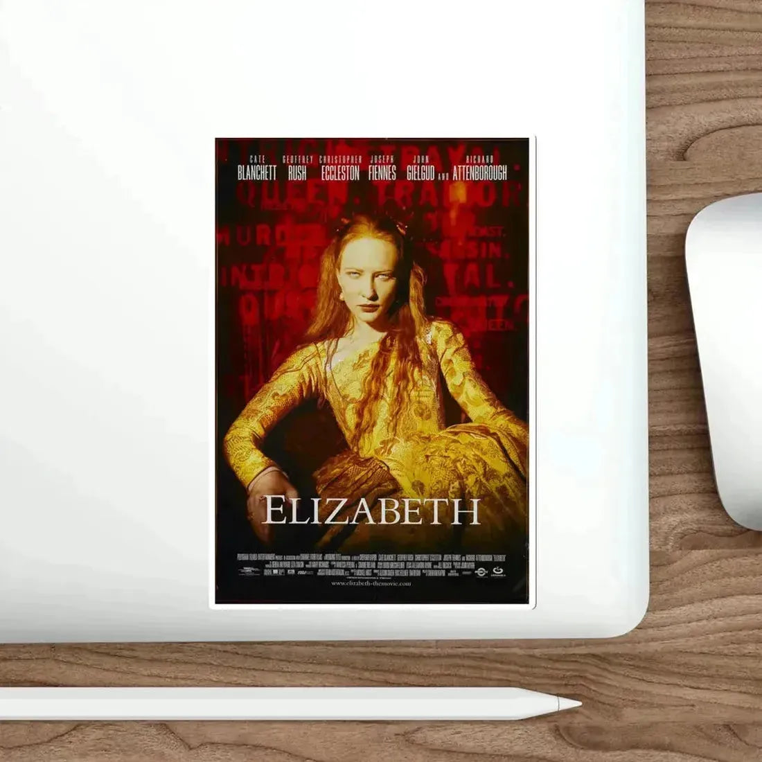Elizabeth 1998 Movie Poster STICKER Vinyl Die-Cut Decal - The Sticker Space