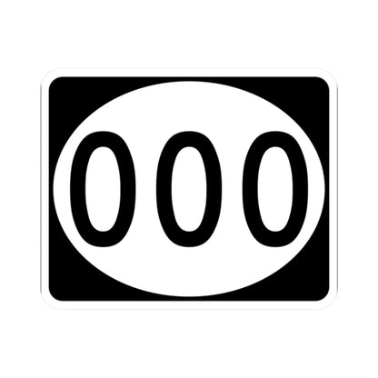 Ellipse sign template (Mississippi) (Road Sign) STICKER Vinyl Kiss-Cut Decal 2 Inch White - The Sticker Space