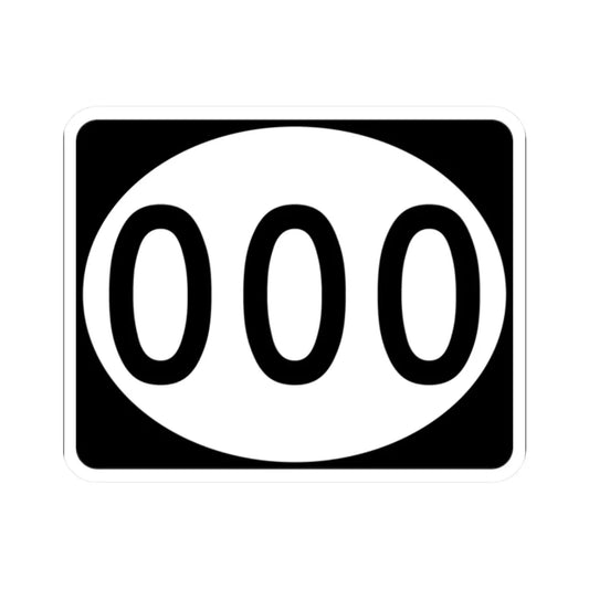 Ellipse sign template (Mississippi) (Road Sign) STICKER Vinyl Kiss-Cut Decal 2 Inch White - The Sticker Space