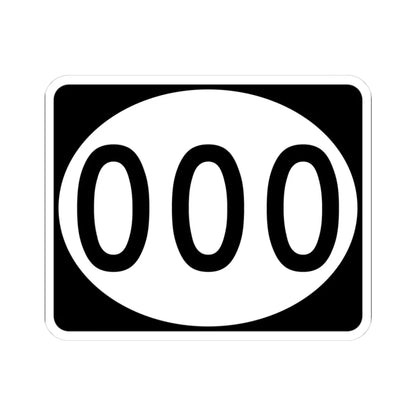 Ellipse sign template (Mississippi) (Road Sign) STICKER Vinyl Kiss-Cut Decal 3 Inch White - The Sticker Space