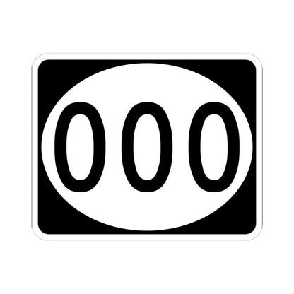 Ellipse sign template (Mississippi) (Road Sign) STICKER Vinyl Kiss-Cut Decal 4 Inch White - The Sticker Space