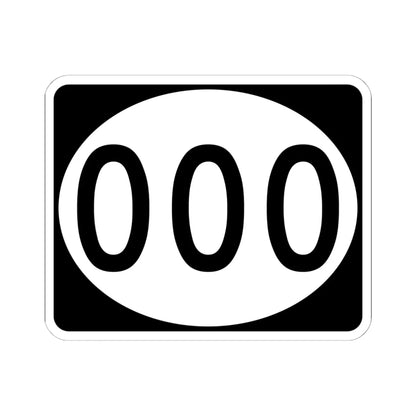 Ellipse sign template (Mississippi) (Road Sign) STICKER Vinyl Kiss-Cut Decal 6 Inch White - The Sticker Space