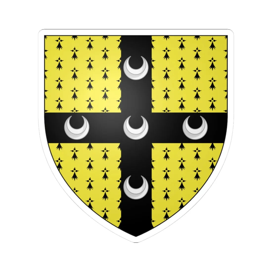 Ellis arms Baron Seaford (England) (Coat of Arms) STICKER Vinyl Kiss-Cut Decal 3 Inch White - The Sticker Space