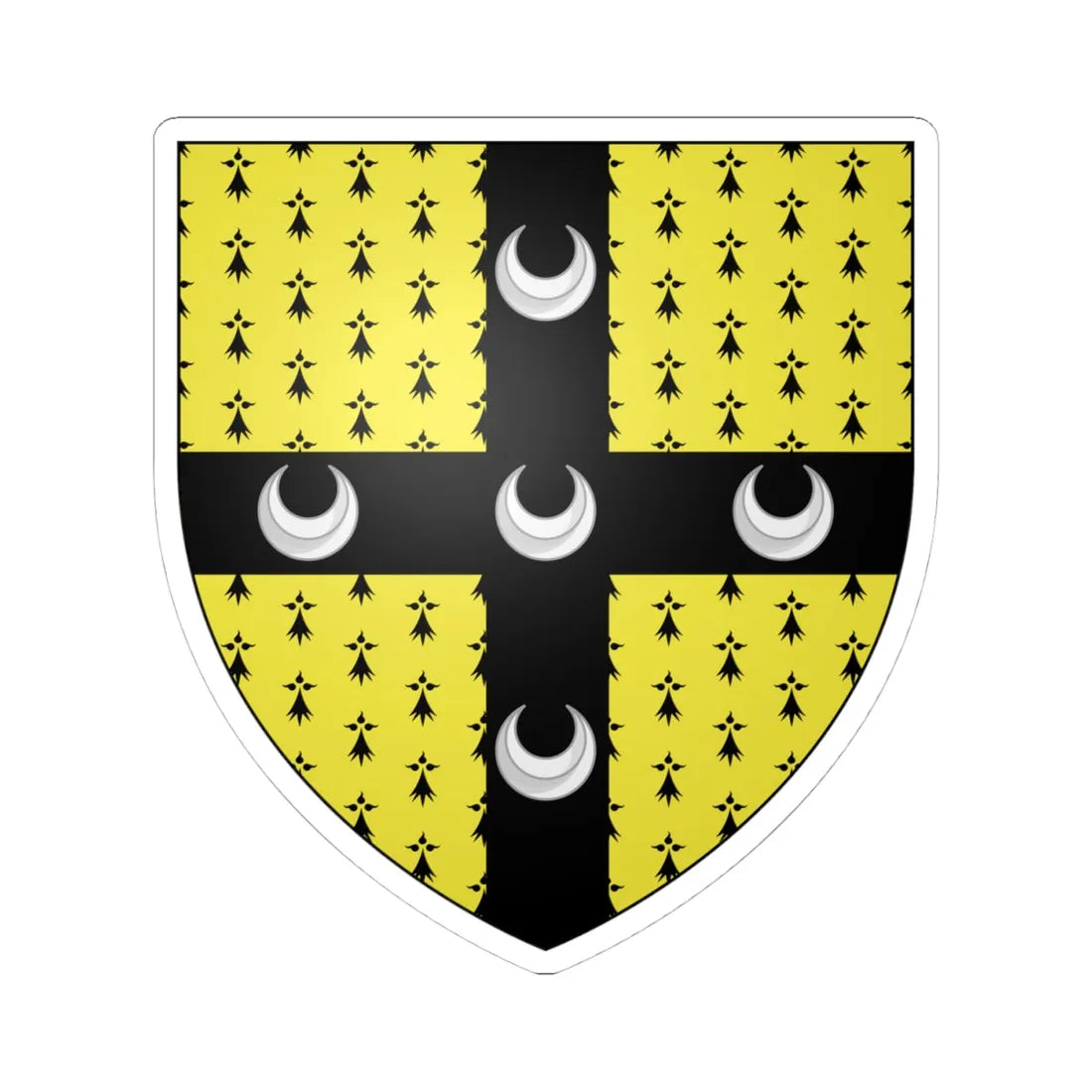 Ellis arms Baron Seaford (England) (Coat of Arms) STICKER Vinyl Kiss-Cut Decal 4 Inch White - The Sticker Space