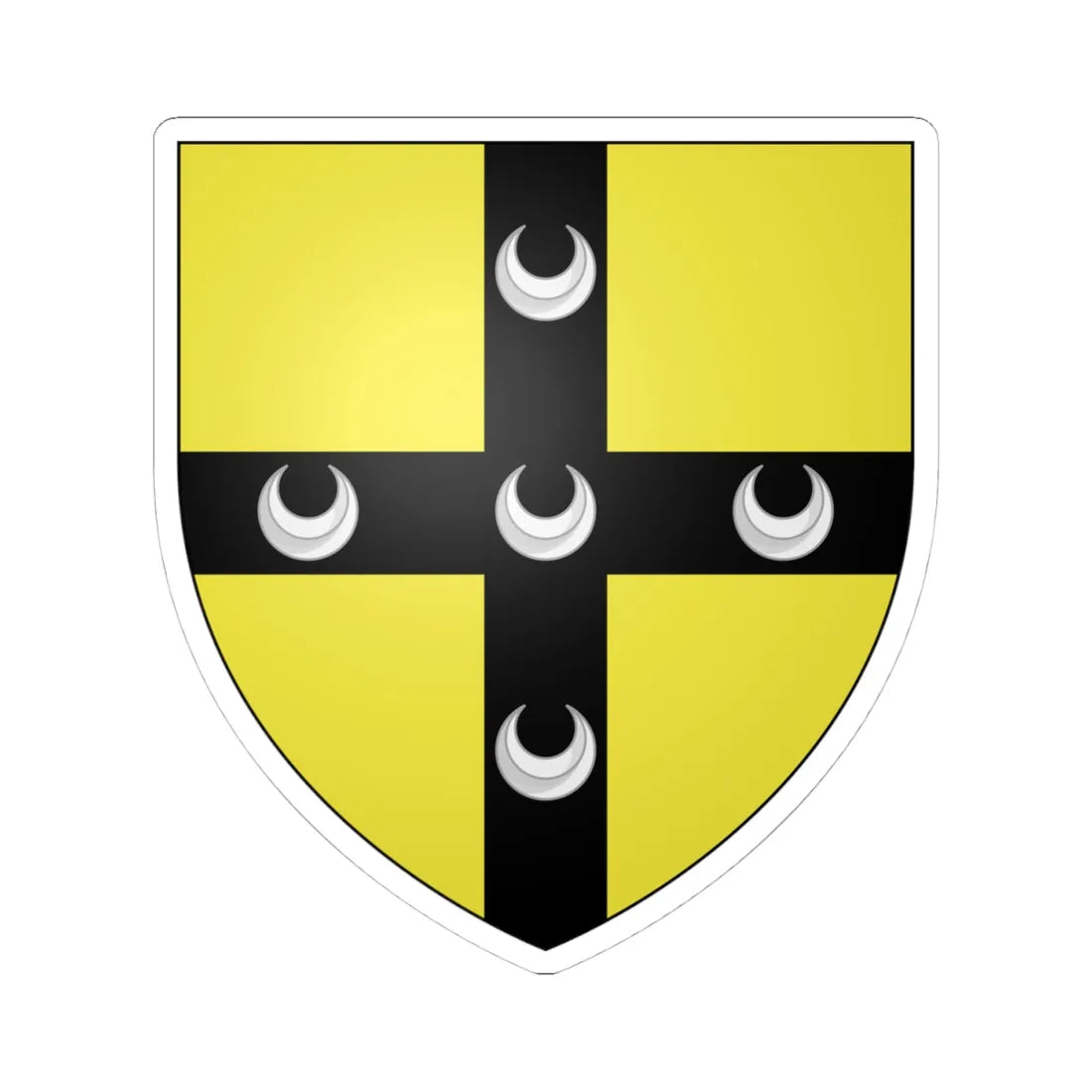 Ellis arms (England) (Coat of Arms) STICKER Vinyl Kiss-Cut Decal 4 Inch White - The Sticker Space