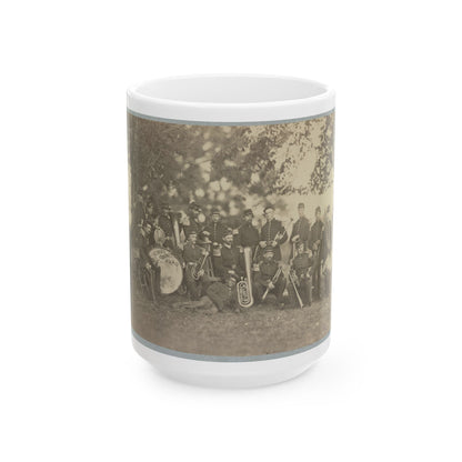 Elmira Cornet Band,  Thirty-Third Regiment, Of The New York State Volunteers, July 1861 (U.S. Civil War) White Coffee Mug