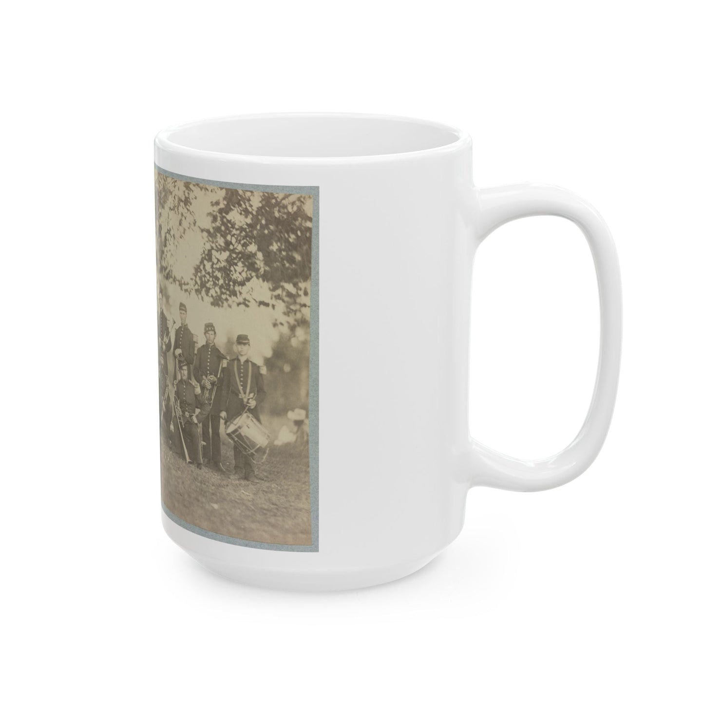 Elmira Cornet Band,  Thirty-Third Regiment, Of The New York State Volunteers, July 1861 (U.S. Civil War) White Coffee Mug