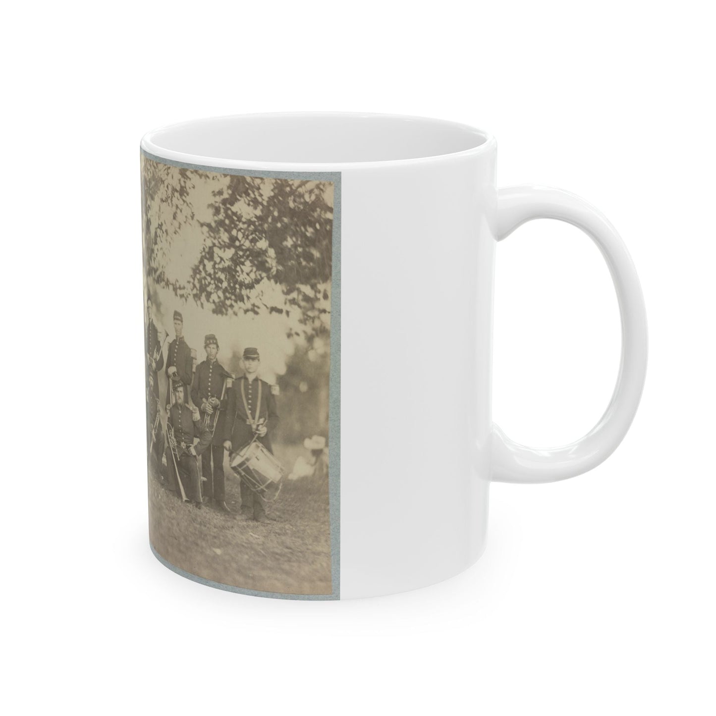 Elmira Cornet Band,  Thirty-Third Regiment, Of The New York State Volunteers, July 1861 (U.S. Civil War) White Coffee Mug