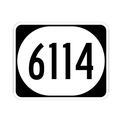 Elongated circle 6114 (Kentucky) (Road Sign) STICKER Vinyl Kiss-Cut Decal 6 Inch White - The Sticker Space