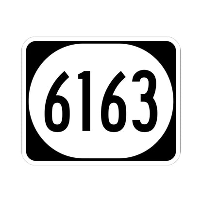 Elongated circle 6163 (Kentucky) (Road Sign) STICKER Vinyl Kiss-Cut Decal 4 Inch White - The Sticker Space