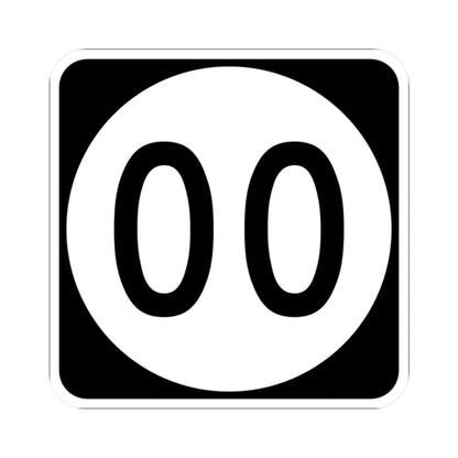 Elongated circle template 2-digit (Kentucky) (Road Sign) STICKER Vinyl Kiss-Cut Decal 2 Inch White - The Sticker Space