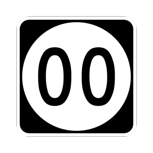 Elongated circle template 2-digit (Kentucky) (Road Sign) STICKER Vinyl Kiss-Cut Decal 2 Inch White - The Sticker Space