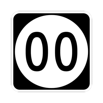 Elongated circle template 2-digit (Kentucky) (Road Sign) STICKER Vinyl Kiss-Cut Decal 3 Inch White - The Sticker Space