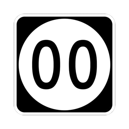 Elongated circle template 2-digit (Kentucky) (Road Sign) STICKER Vinyl Kiss-Cut Decal 4 Inch White - The Sticker Space