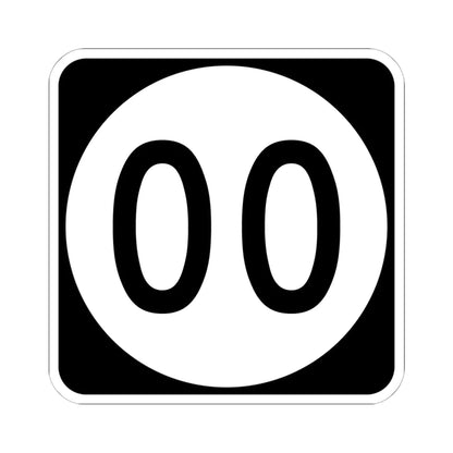 Elongated circle template 2-digit (Kentucky) (Road Sign) STICKER Vinyl Kiss-Cut Decal 6 Inch White - The Sticker Space