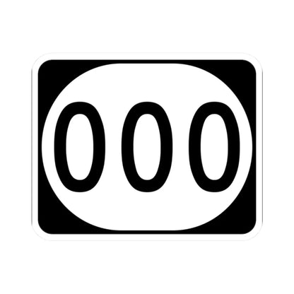 Elongated circle template 3-digit (Kentucky) (Road Sign) STICKER Vinyl Kiss-Cut Decal 2 Inch White - The Sticker Space