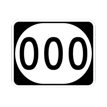 Elongated circle template 3-digit (Kentucky) (Road Sign) STICKER Vinyl Kiss-Cut Decal 3 Inch White - The Sticker Space