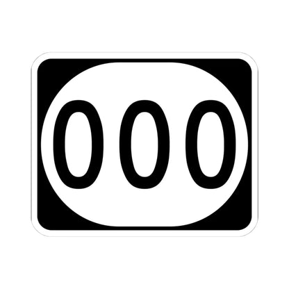 Elongated circle template 3-digit (Kentucky) (Road Sign) STICKER Vinyl Kiss-Cut Decal 4 Inch White - The Sticker Space