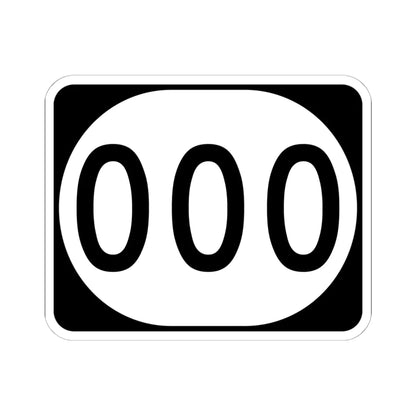 Elongated circle template 3-digit (Kentucky) (Road Sign) STICKER Vinyl Kiss-Cut Decal 6 Inch White - The Sticker Space