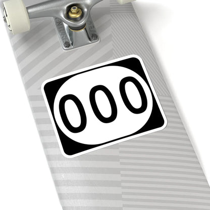 Elongated circle template 3-digit (Kentucky) (Road Sign) STICKER Vinyl Kiss-Cut Decal - The Sticker Space
